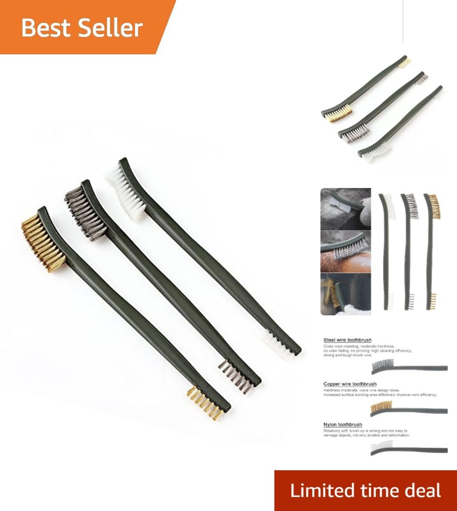 Versatile Mini Wire Brushes Set for Tight Spaces - Rust & Dirt Remover