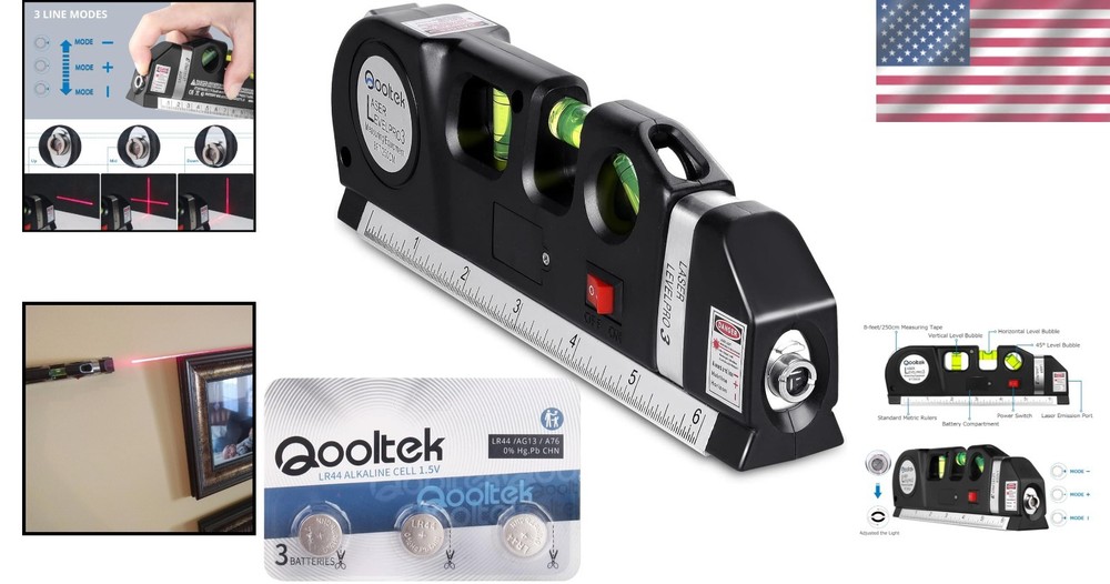 Multi-Function Laser Level & Measuring Tool Kit