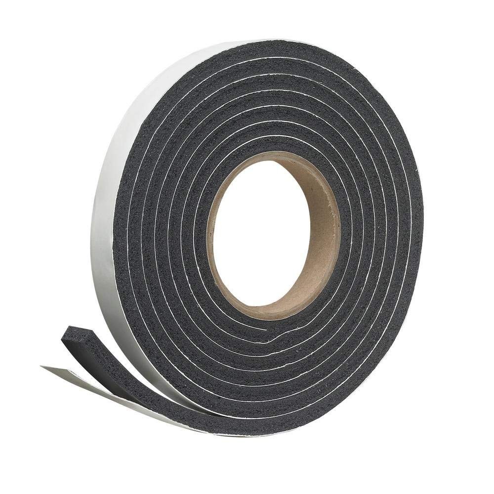 Grey Highly Compressable Foam Self Adhesive Weatherstrip (1/4" Thick x 3/4" W...