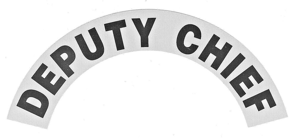 DEPUTY FIRE CHIEF REFLECTIVE FIRE HELMET CRESCENT DECALS - A PAIR
