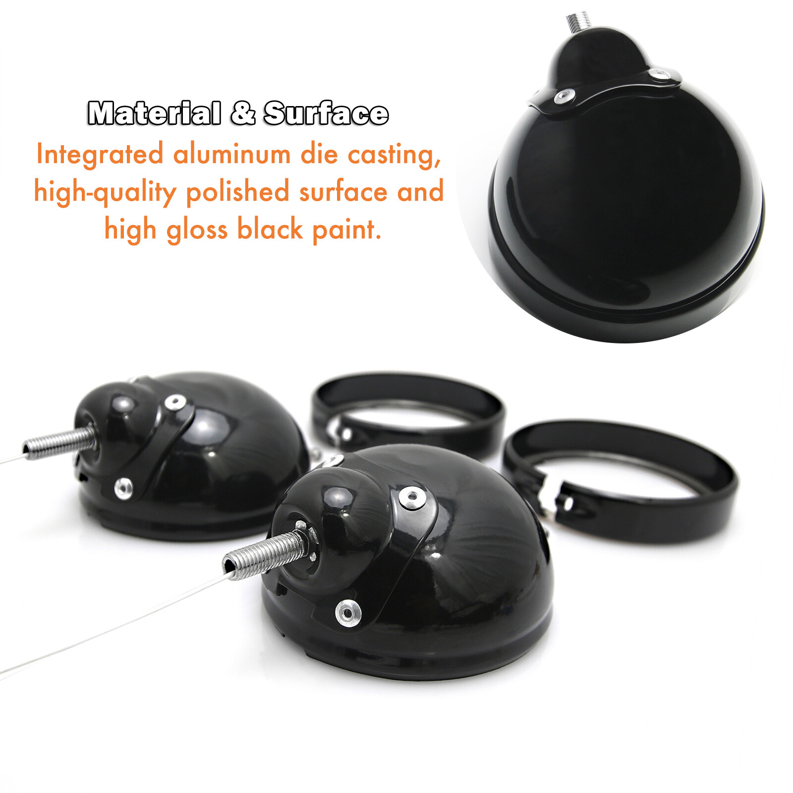 Auxiliary fog light housing outer bracket Black For harley Road King 1994-2023