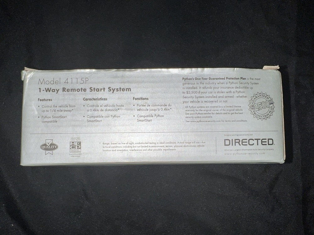 Python 1-Way Remote Start System by Directed 4115-P