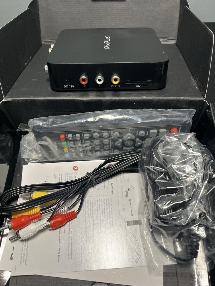 PixPlus Digital TV Converter Box Bundle with DVR & 64GB Built-In Memory