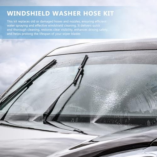 4 Meter Universal Windshield Washer Hose Kit with 12 Connectors, Flexible