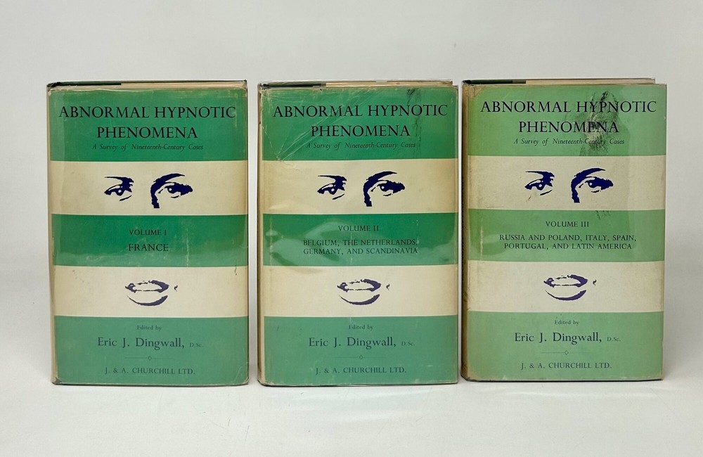 Eric John Dingwall / 3 Volume First Edition Set Abnormal Hypnotic Phenomena