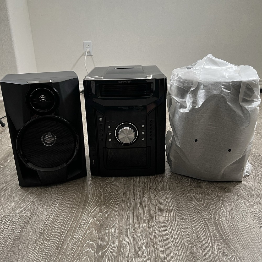 SHARP CD-DH950p Mini Component Stereo System 5 Disc CD Cassette iPod WORKING