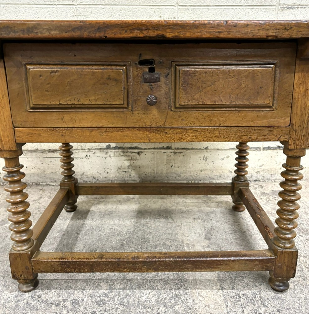 Antique Rustic Spanish Colonial Farm Table Library Table Work Table