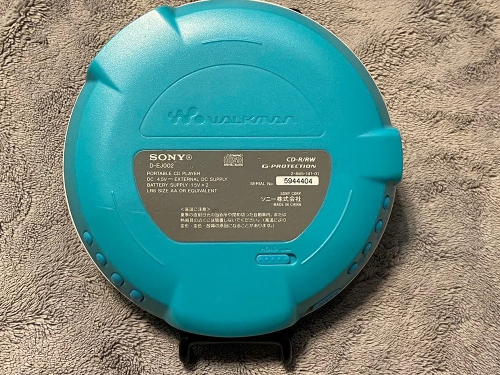 SONY D-EJ002 WALKMAN Portable CD Player Blue Only Main Unit Operation Tested