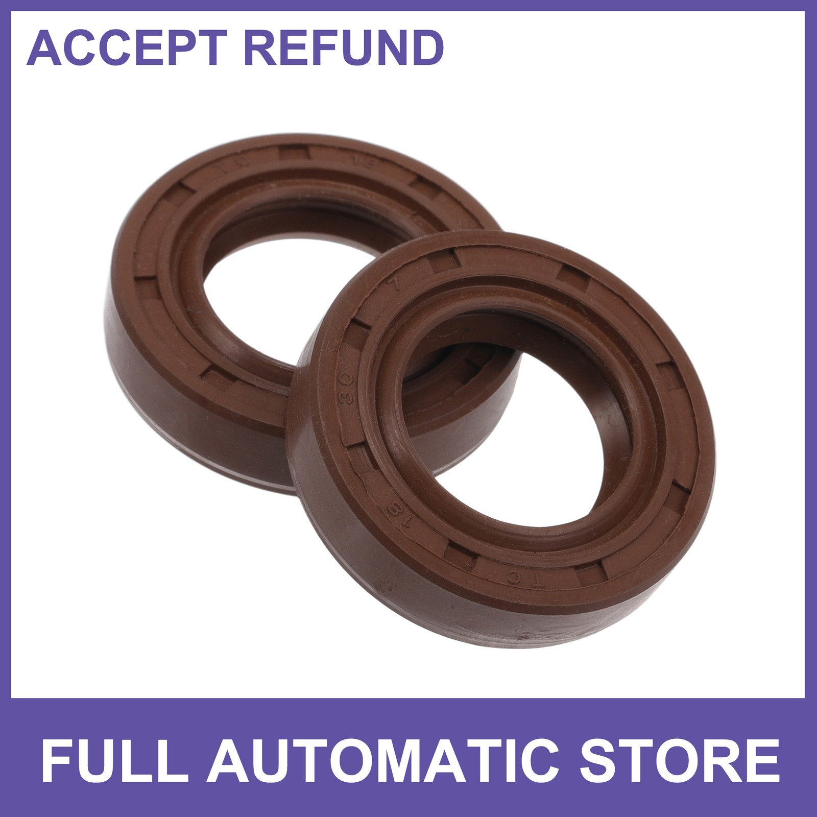 Oil Seal Seal Ring Rotary Shaft Seal FKM Rubber 18x30x7mm 2 Pcs