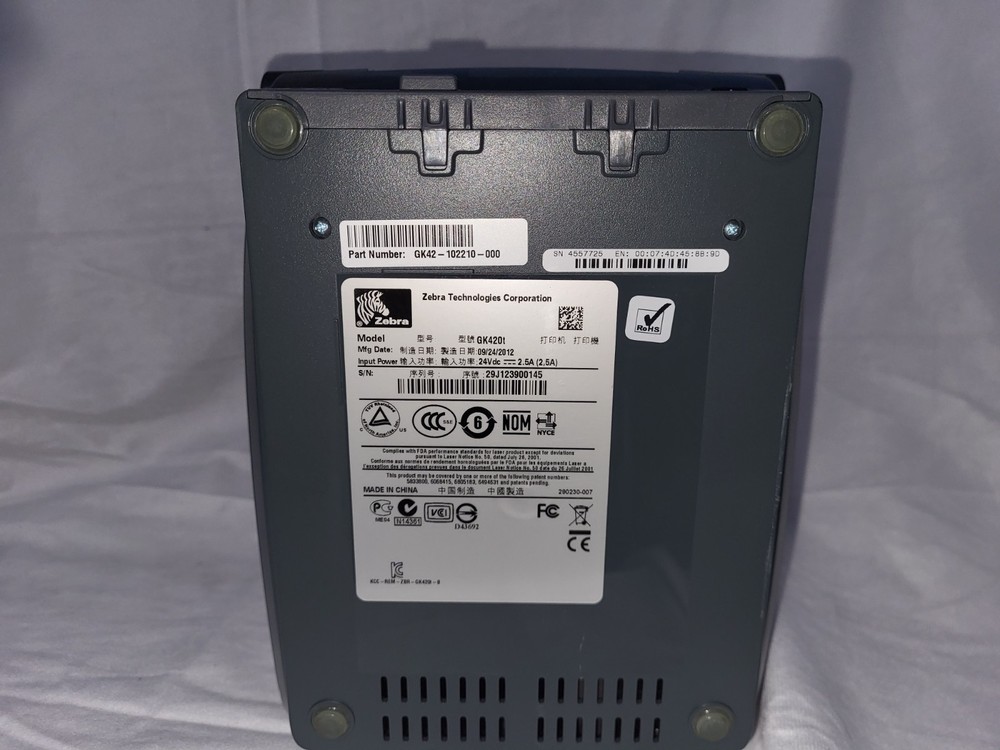 Zebra GX420t Thermal Barcode USB Shipping Label Printer