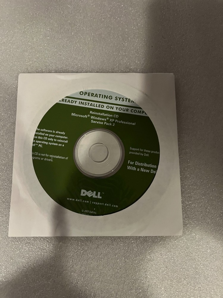 Dell Microsoft Windows XP Professional with Service Pack 2 Reinstallation CD