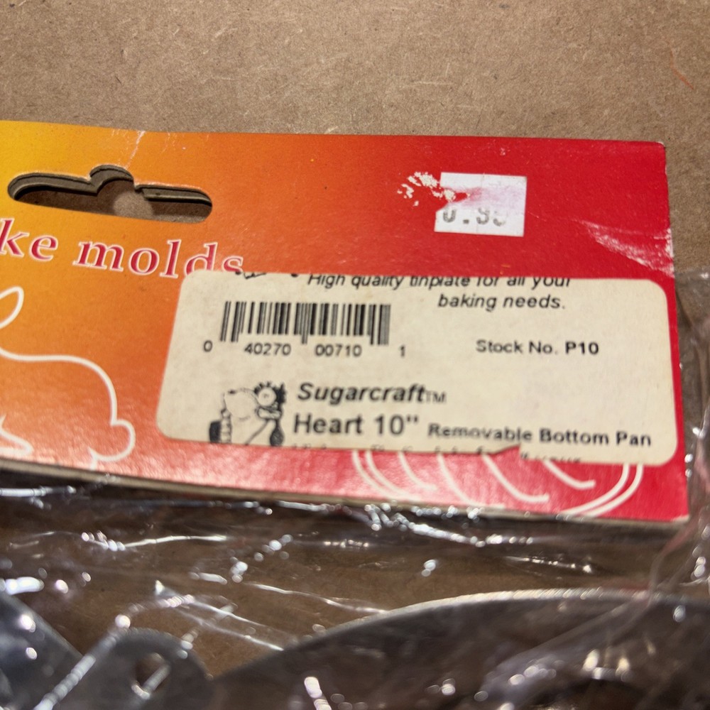 SUGARCRAFT 10" Pink Heart Shape Removable Bottom
