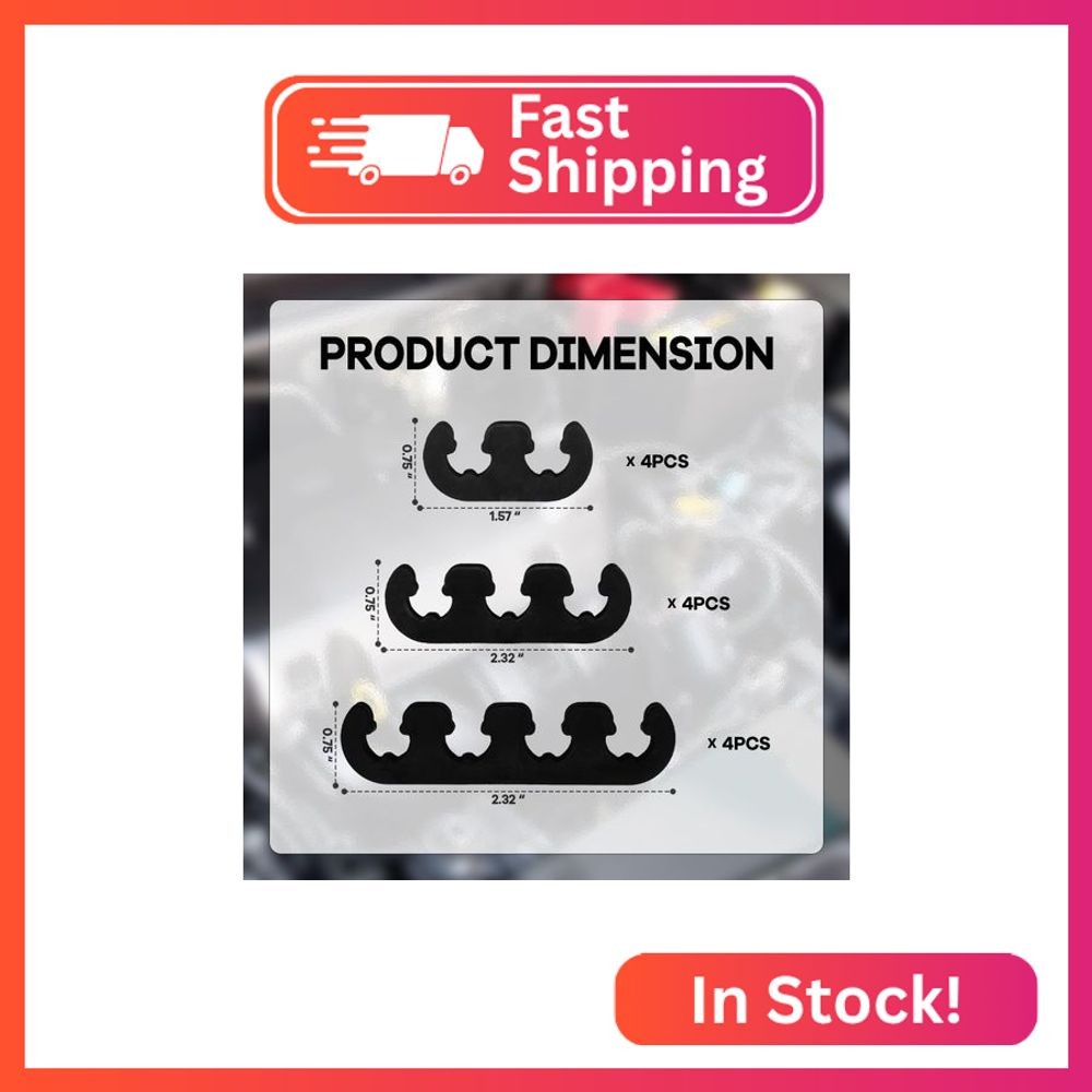 12PCS Spark Plug Wire Separator, Ignition Spark Plug Wire Holders for 7mm 8mm 8.