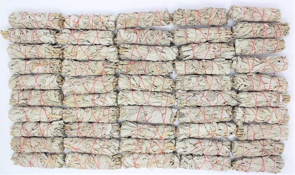 White Sage Smudge Stick, 4": Choose How Many (Bundle, House Cleansing, Bulk Lot)