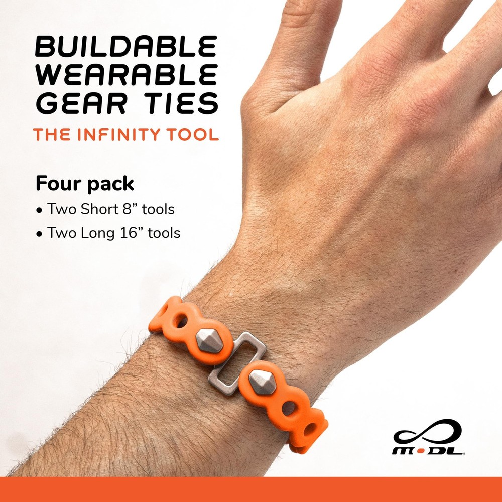 MODL Infinity Tool™ 2.0 Modular Two 8-inch & two 16-inch tools, Neon Orange
