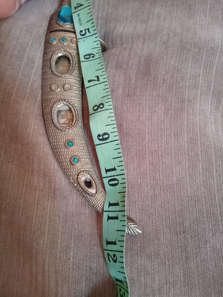 Ancient Turkish Ottoman Silver Bronze Dagger Sword Khanjar wootz