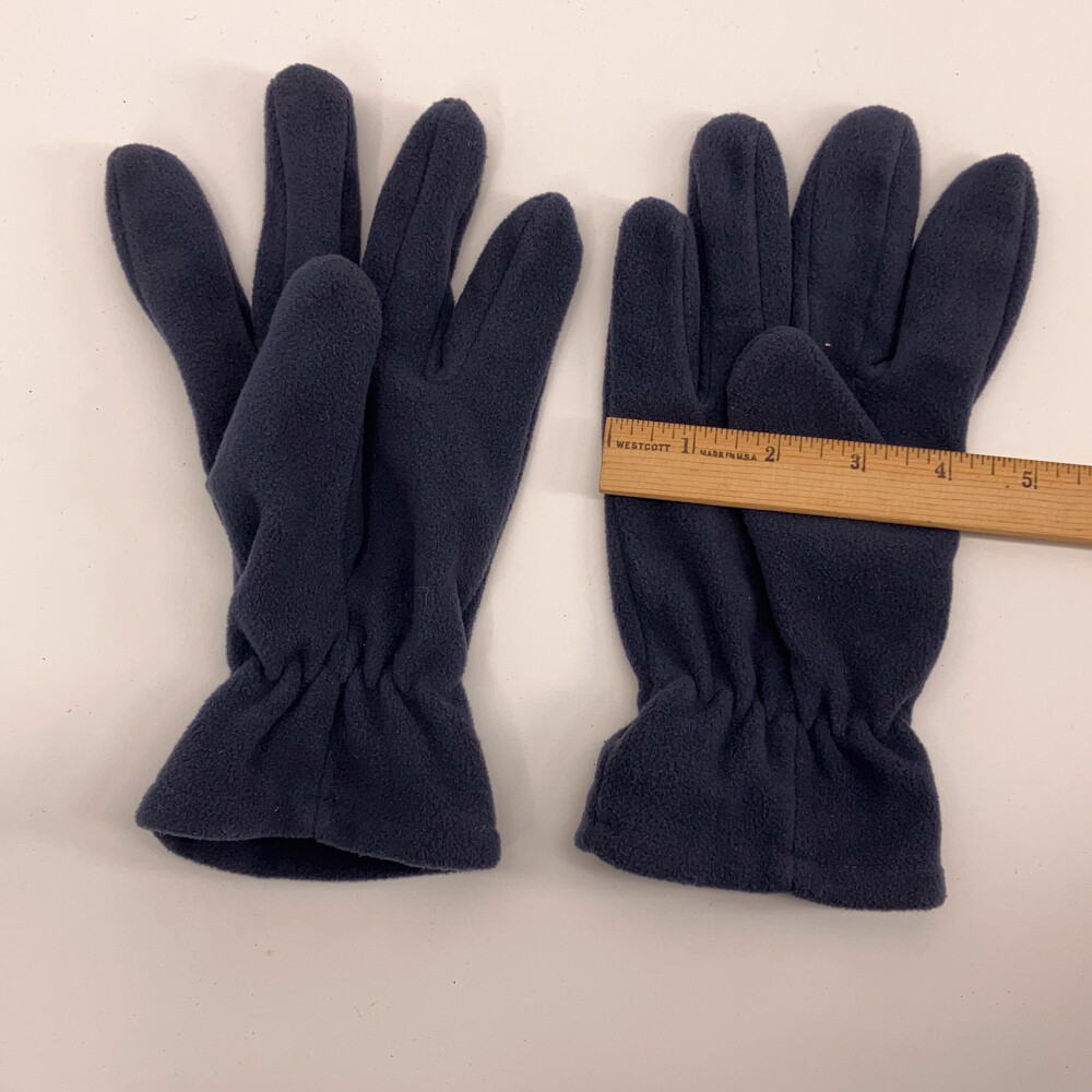 West Loop Blue Gray Light Fleece Winter Gloves Size M/L