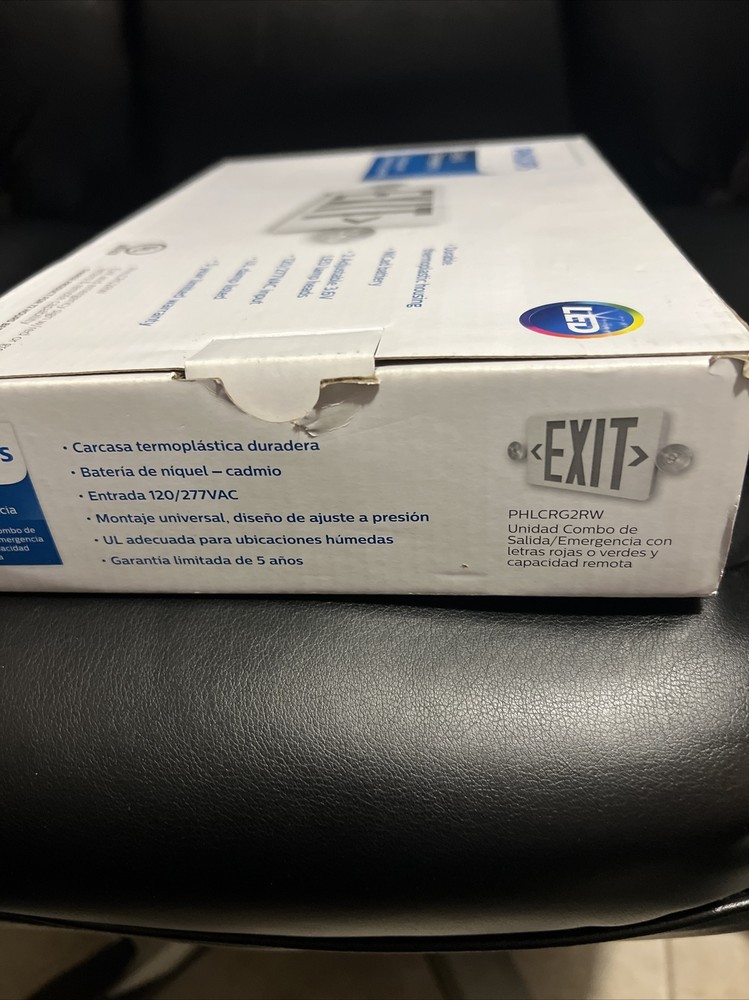 Philips PHLCRG2RW 2-Light Thermoplastic LED White Exit/Emergency Combo NEW
