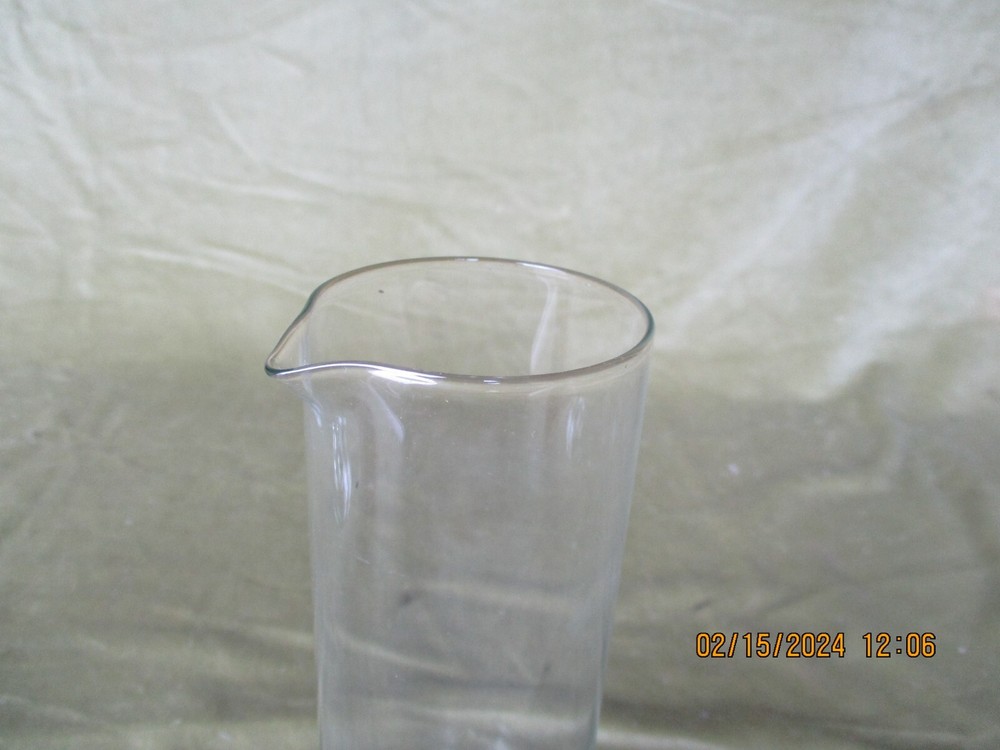 -1950s LIPPED HYDROMETER JAR, UNSIGNED