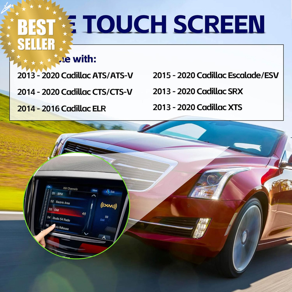 Cadillac CUE Touch Screen 2013-2020 HD Digitizer w/ Tools Replacement