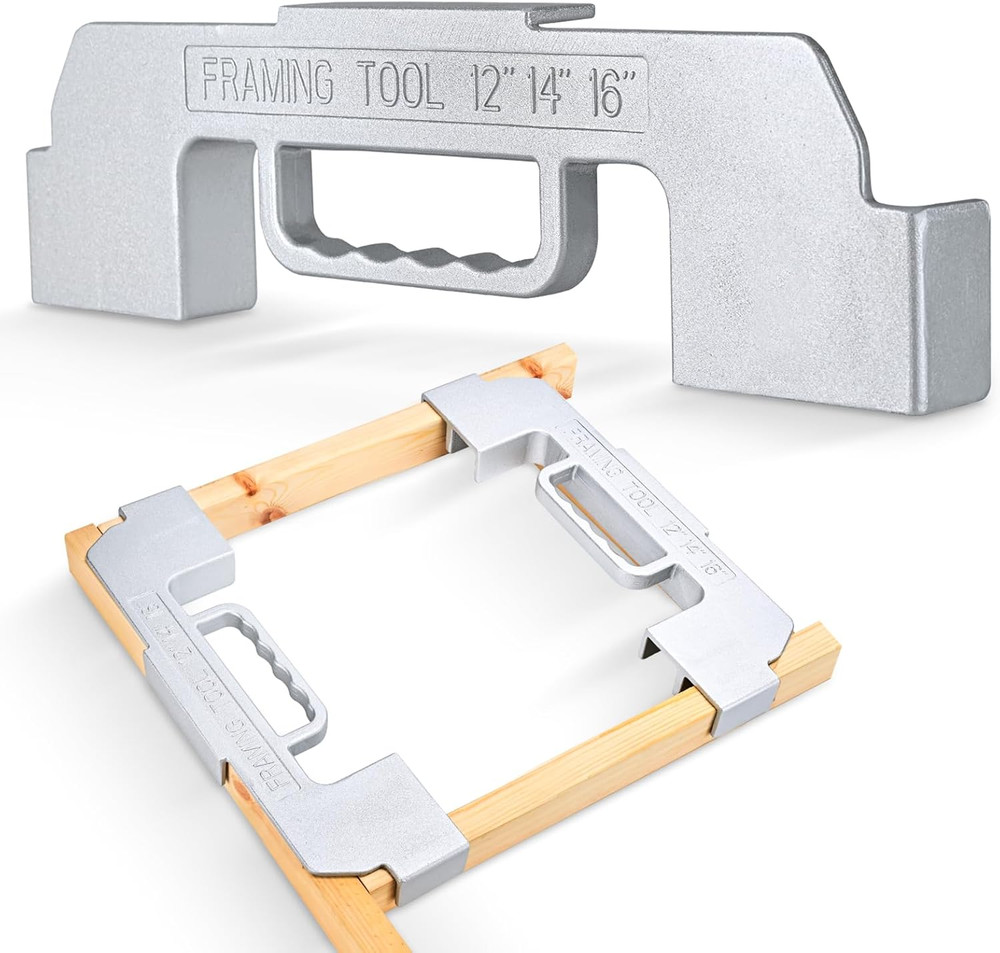 3 in 1 Framing Jig Tools,12",14",16" On-Center Stud Layout;100% Solid Cast Alumi