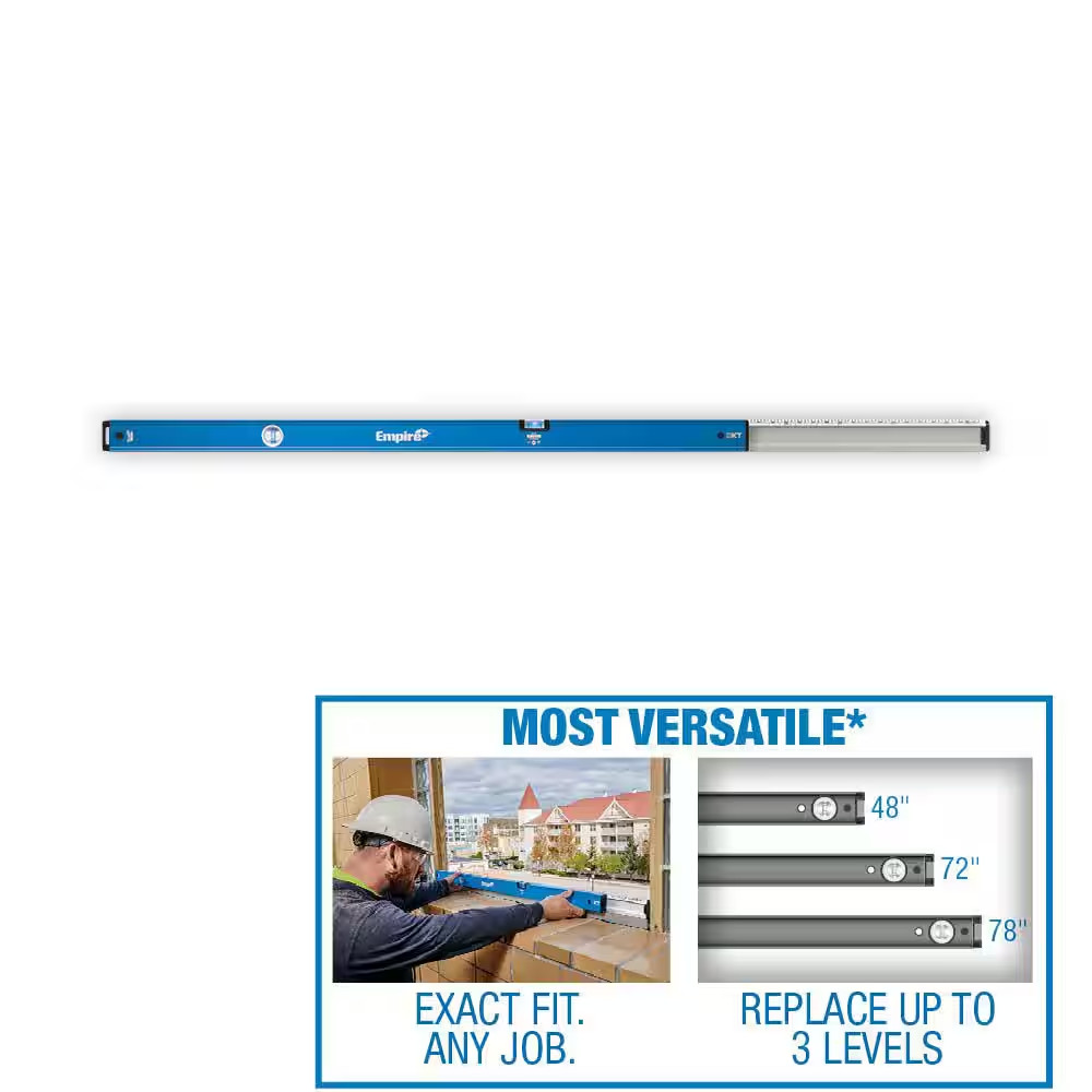 48 In. to 78 In. True Blue Extendable Box Level