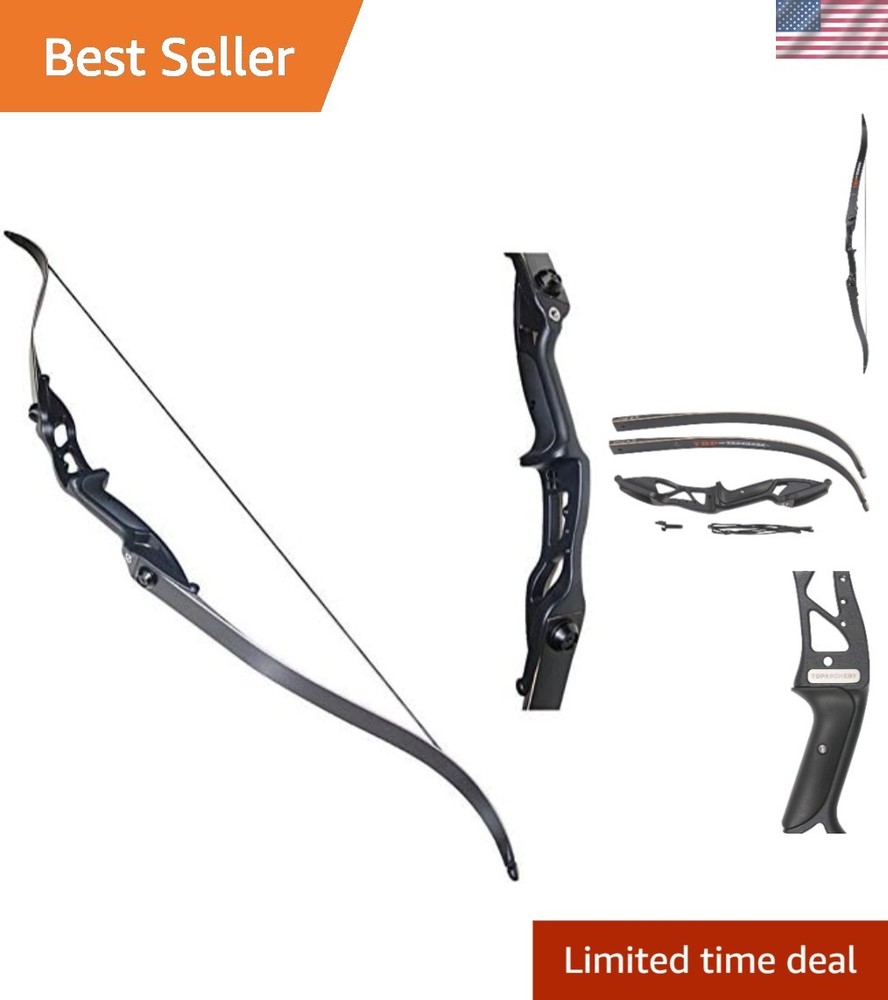 Lightweight Metal Riser for Precise Shooting, 35 lbs Recurve Bow