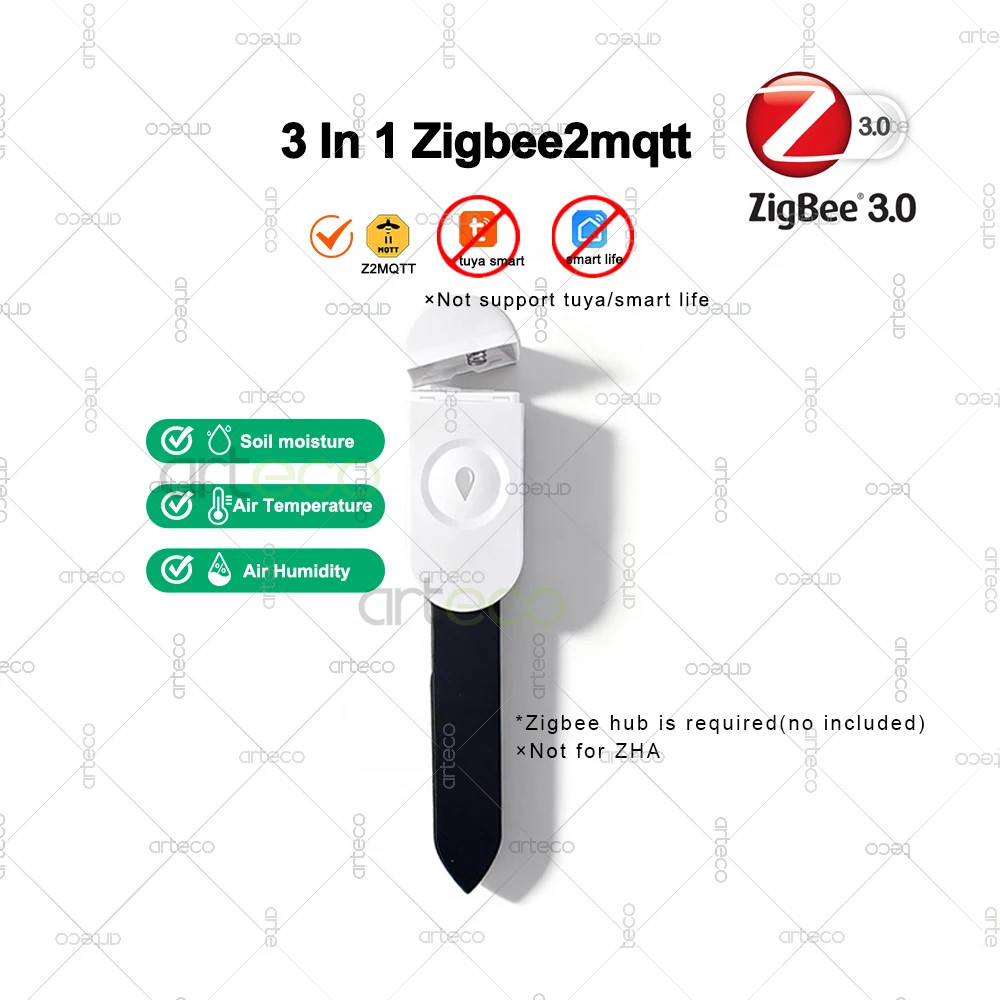 Zigbee Soil Tester Moisture Sensor Temperature Humidity Meter Luminance Fertilit