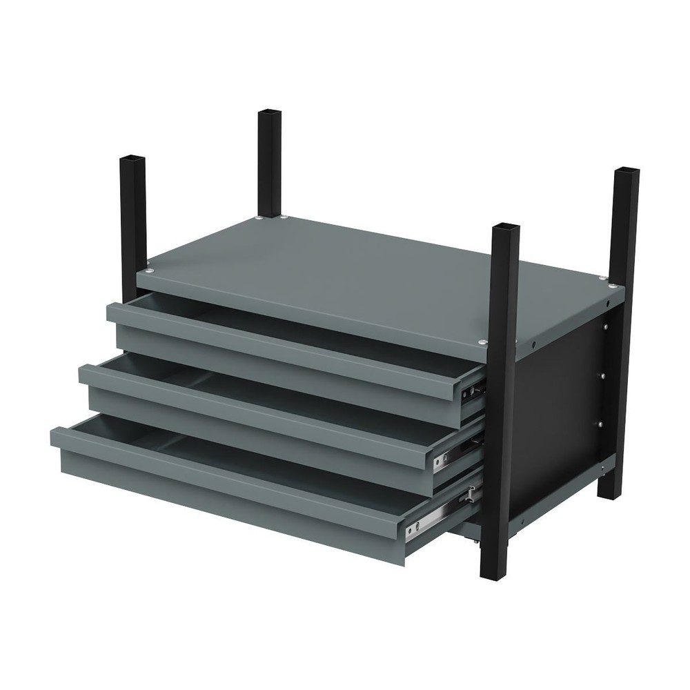 Sealey Modular Racking Mid Unit 3 Drawers 1 Shelf Tool Storage 580mm