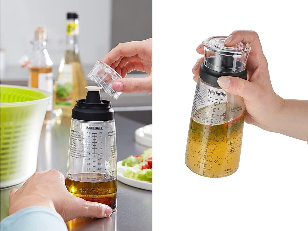 Salad Dressing Shaker Black/Transparent