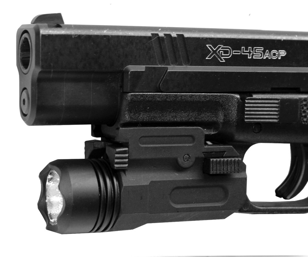 Trinity 300 lumen tactical flashlight for Smith & Wesson M&P 9 shield model.