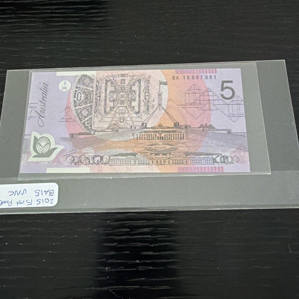 2015 $5 Note First Prefix BA15 UNCIRCULATED RARE