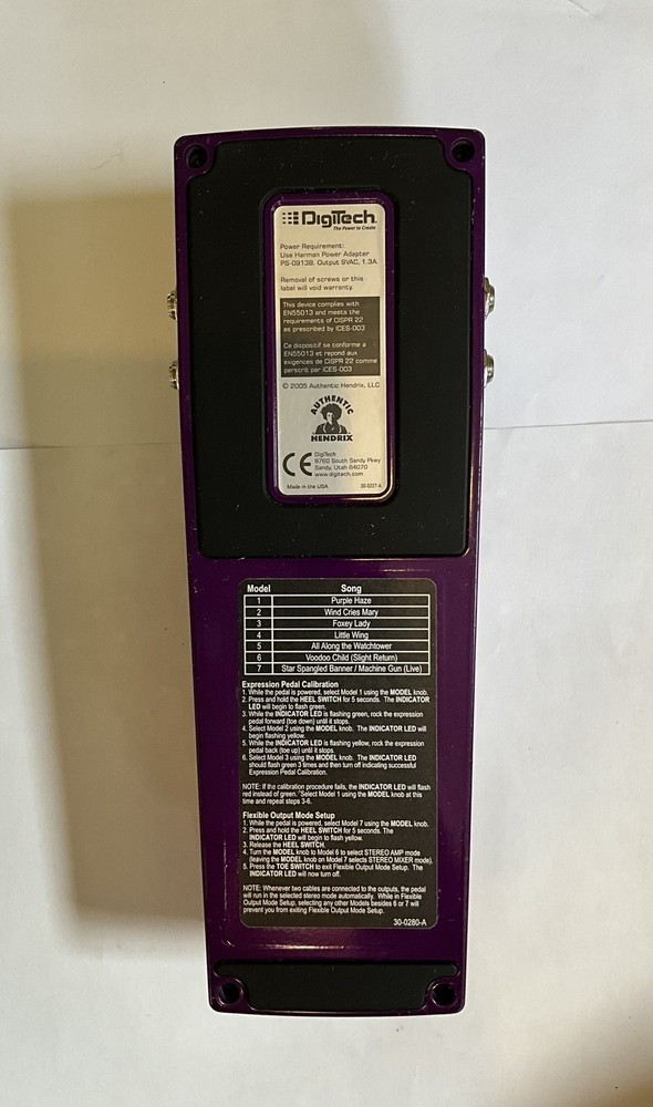 Digitech Jimi Hendrix Experience Multi Effects Pedal