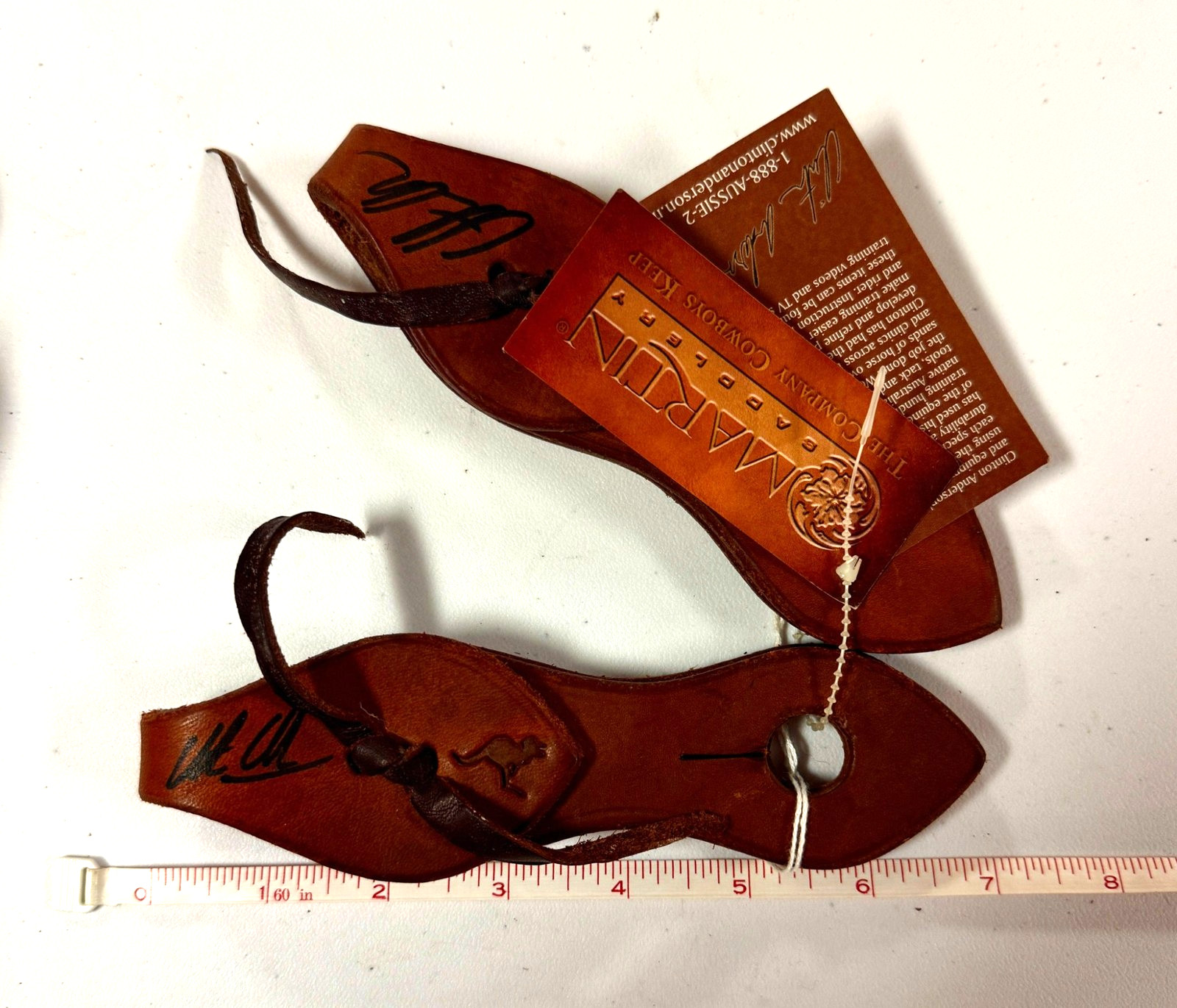 Signed Clinton Anderson Martin Saddlery Leather Slobber Straps Reins Horse Tack