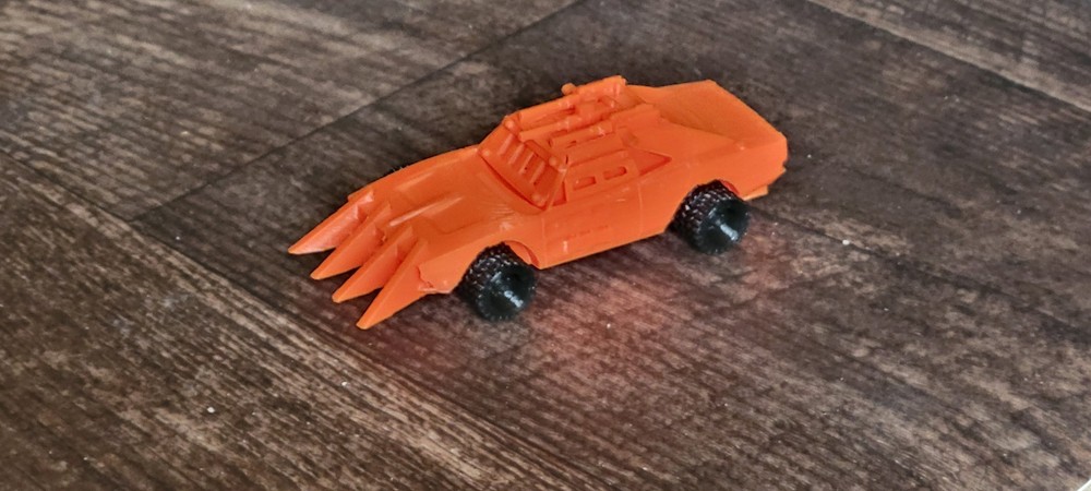 Apocalyptic Combat Car With Wheels that roll. 3d printed. One item