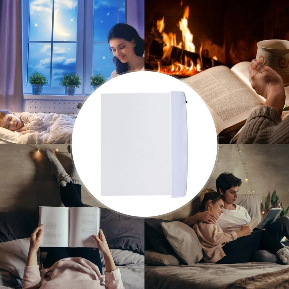 Flat Book Light LED Illuminator Panel Plate Wireless for Reading in Bed