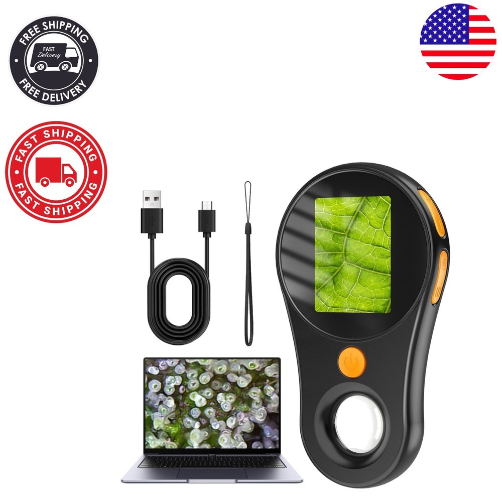 Compact 500X Magnification Microscope with 2.0'' IPS Screen & Easy USB Access