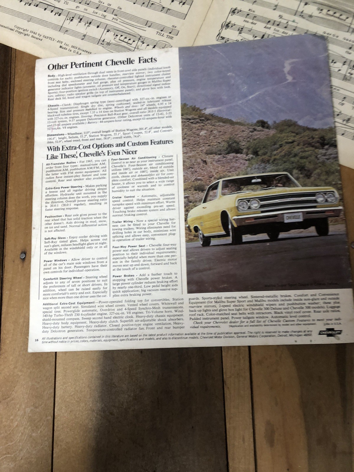 1965 Chevrolet Chevelle Malibu Super Sport SS Wagon 300 Original Sales Brochure