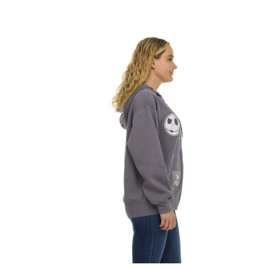 Disney NWT Nightmare Before Christmas Multi-patch Full Zip Women's Hoodie, Large
