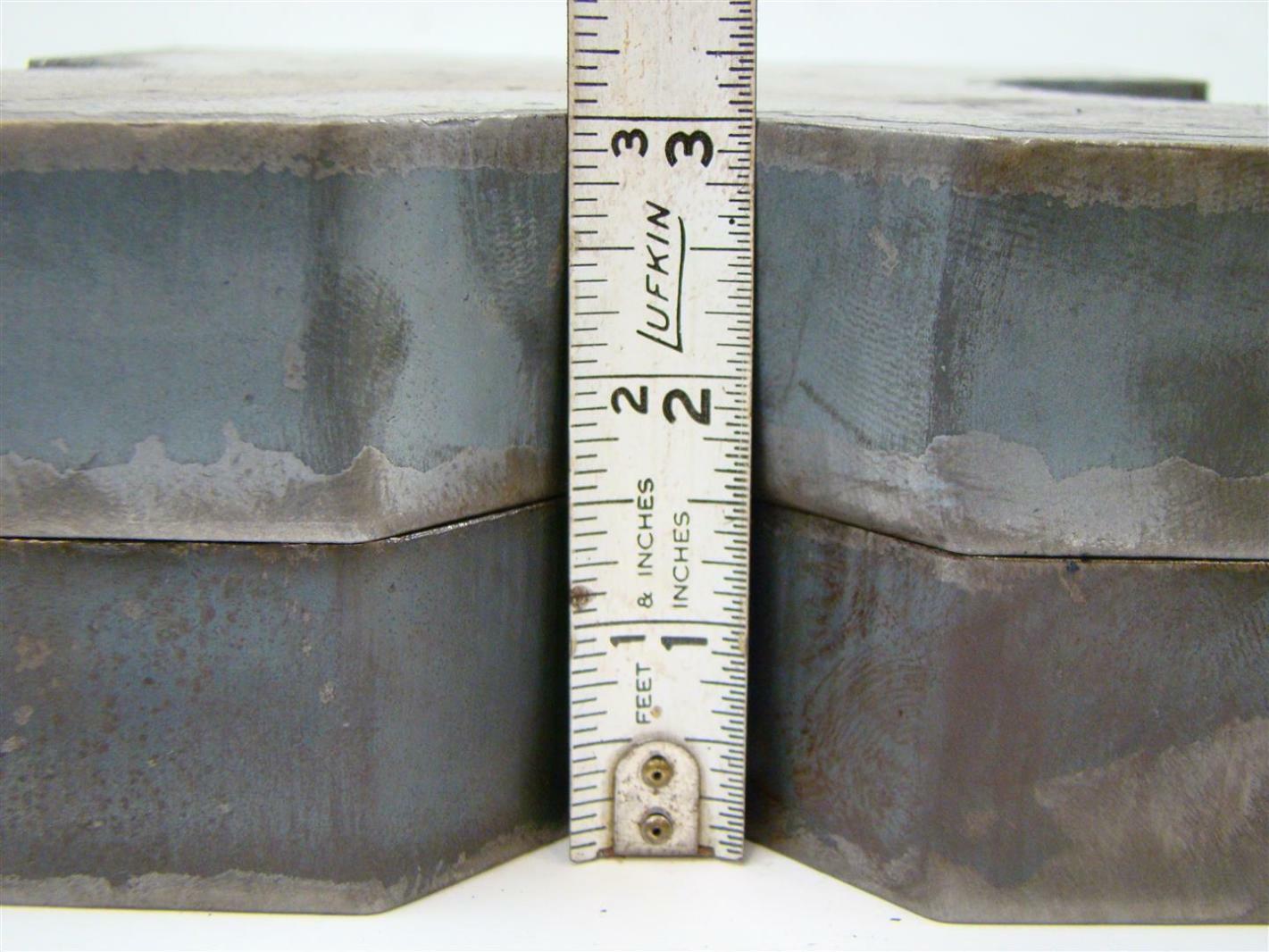 (PAIR) 8.5x10 Arbor Plates 1.5" Thick, Hydraulic H-Frame Shop Press, V-Cut