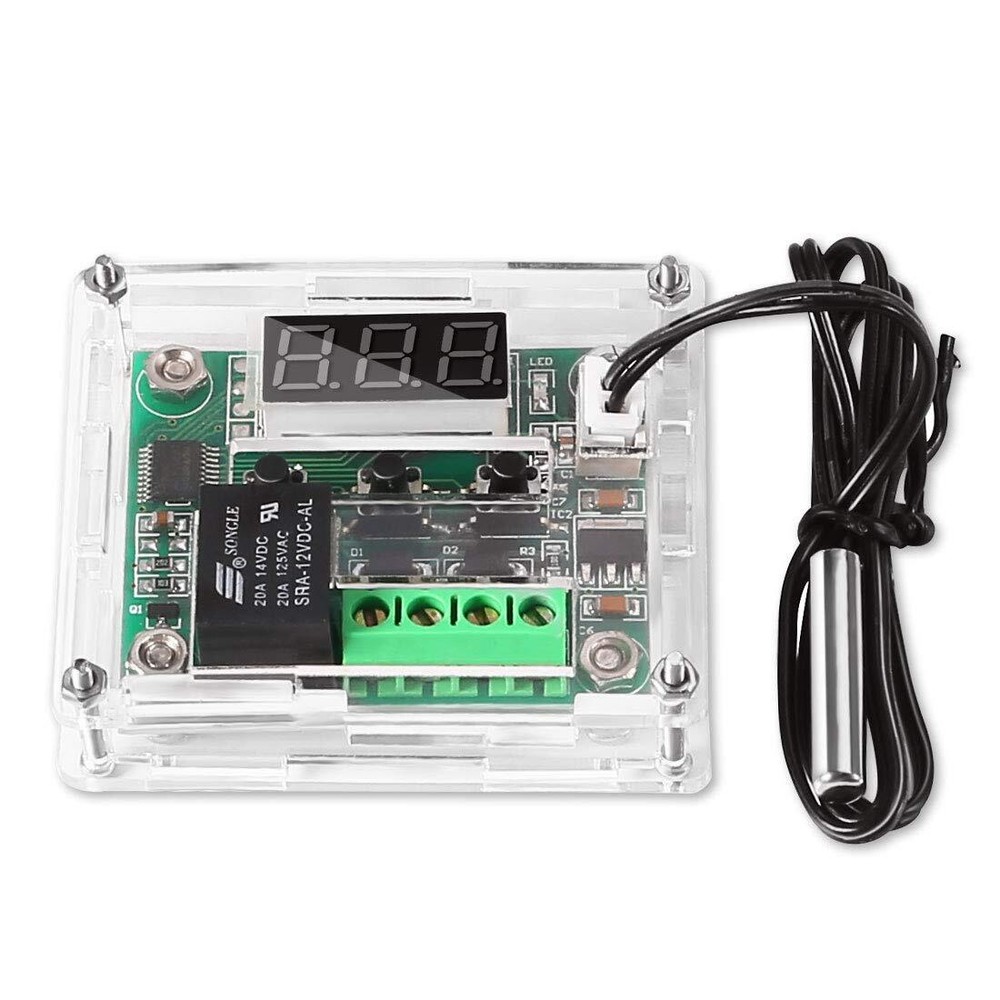 4x W1209 DC12V Digital Thermostat Temperature Control Switch Sensor With Case