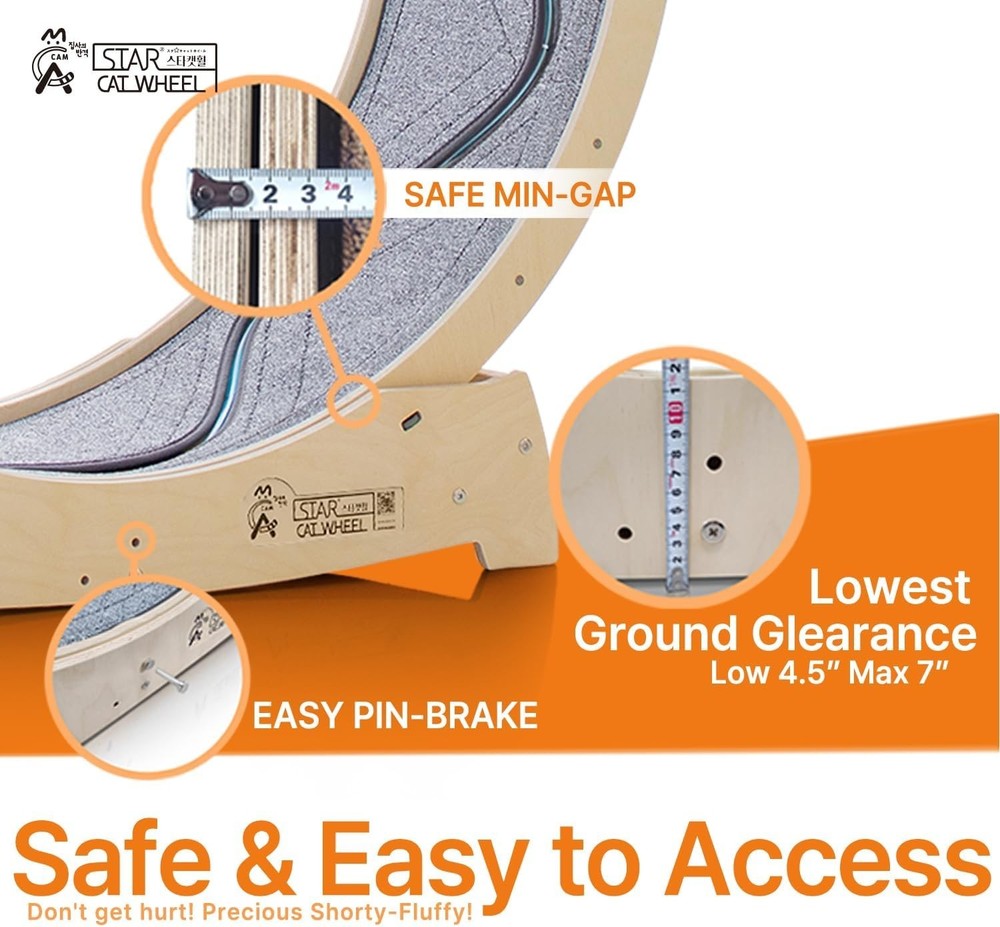 Large Cat Exercise Wheel for Climbing and Scratching, Safe and Durable Materials