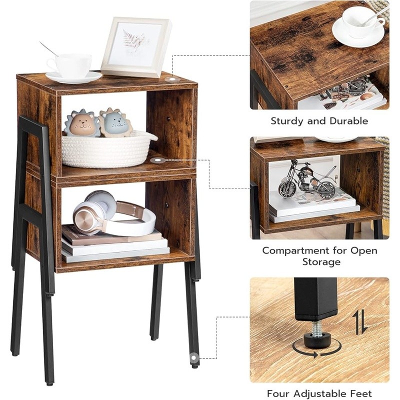 Stackable Nightstands Open Storage End Table Bedroom Living Room New