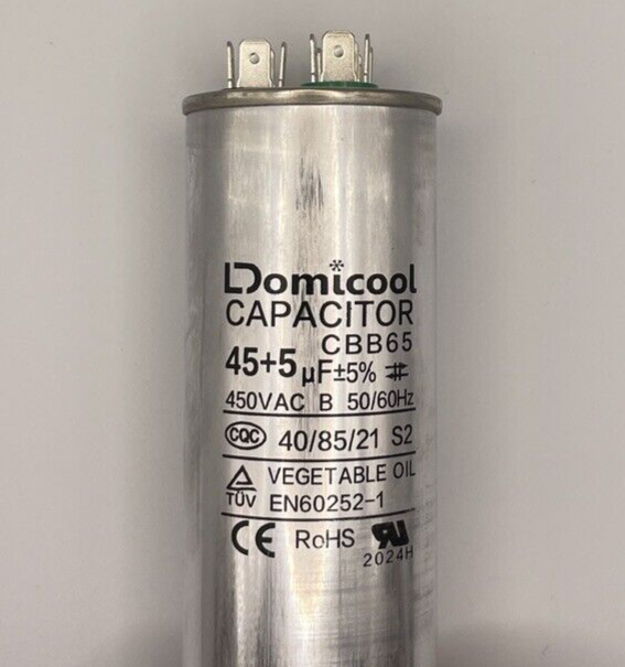 45/5 MFD 240V/660V Dual Run Round Start AC Capacitor AC Motor Cool or Heat Pump