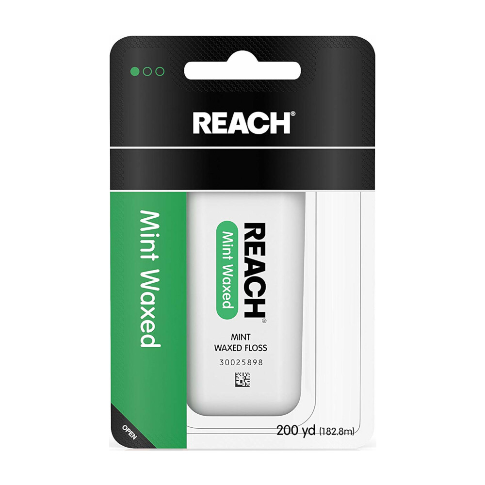 4 Pack Reach Mint Waxed Dental Floss - 200 yard Each