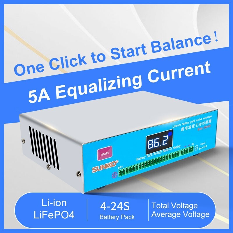 SUNKKO 524D Li-Battery Pack Transformer Inverter Active Equalizer Balancer ot25