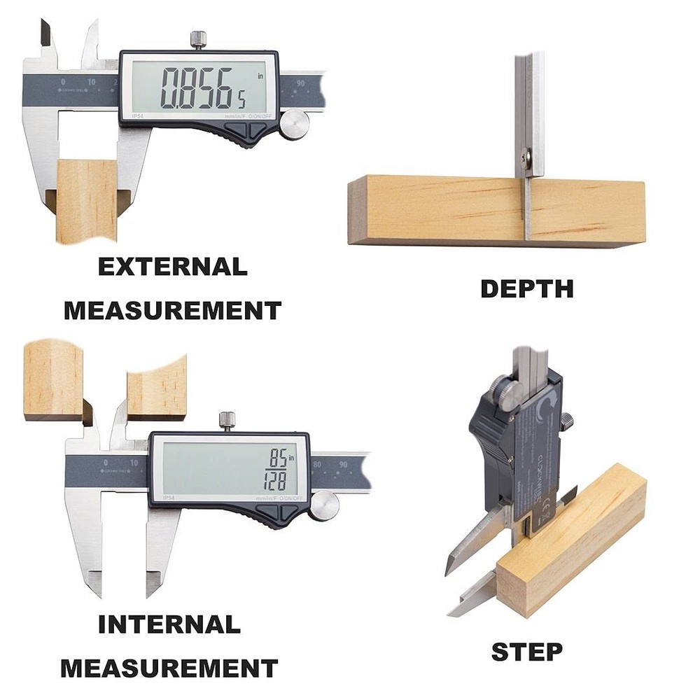 Clockwise Tools IP54 Grade Digital Caliper, DCLR-0605 0-6" /150mm,