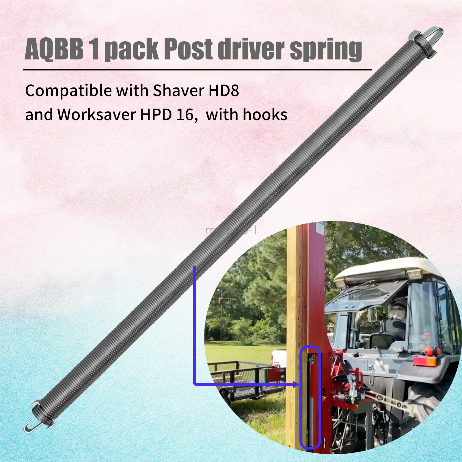 Shaver HD8 & Work Saver HPD 16 post driver spring 40" new