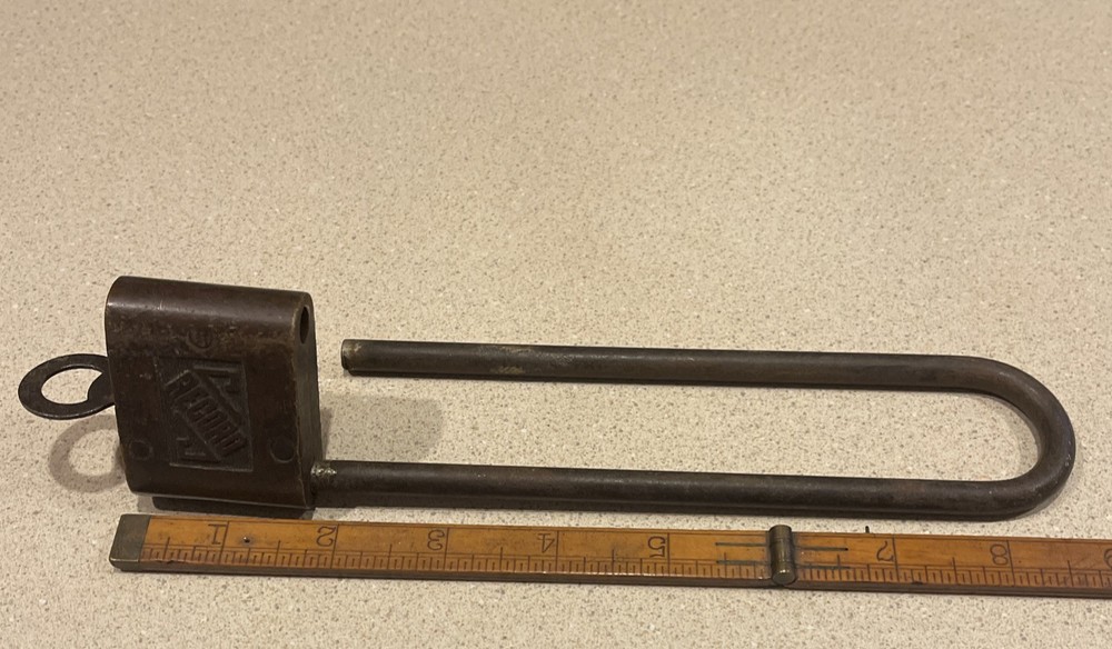 Vintage “Record” Bicycle Lock With Key