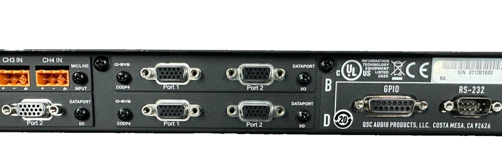 QSC VERSATILE I/O FRAME NETWORK INTERFACE Q-SYS (mci84)